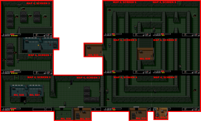 Metal Gear 2: Solid Snake Sewer (SB B2 - Tower B1) Map for MSX by