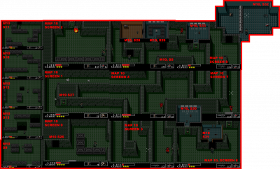 Metal Gear 2: Solid Snake Sewer (SB B2 - Tower B1) Map for MSX by